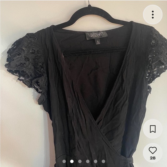 House of widow black wrap dress - Picture 2 of 7